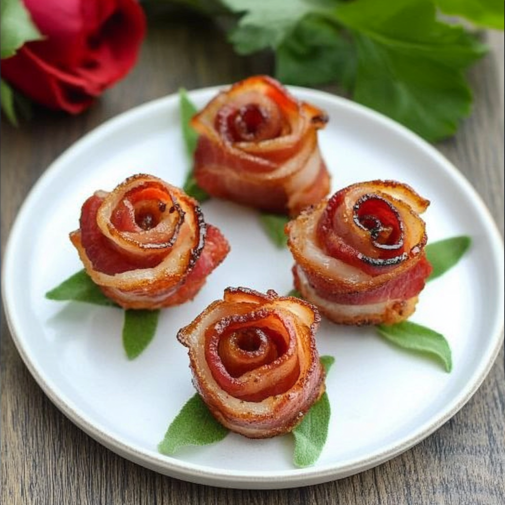 Recipe preparation for Bacon Roses