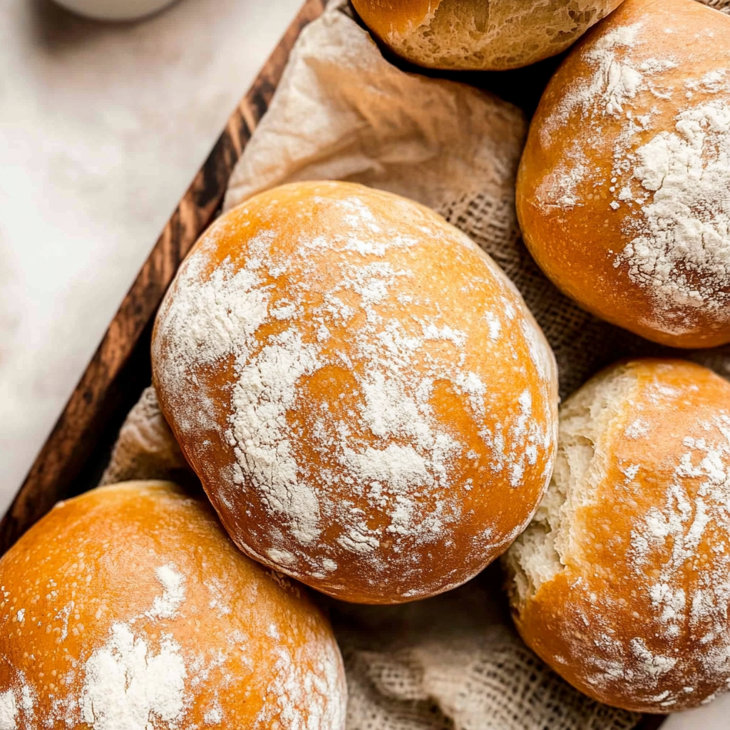 Recipe preparation for Ciabatta Rolls