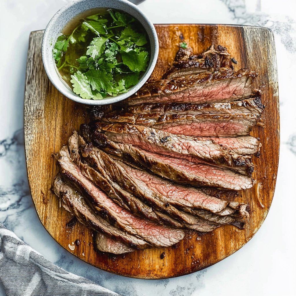 Recipe preparation for Marinated Flank Steak