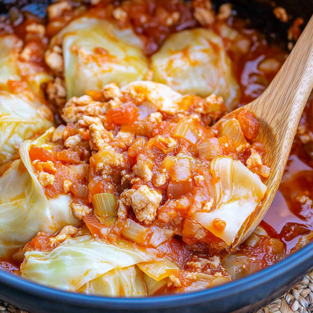 Recipe preparation for Unstuffed Cabbage Rolls