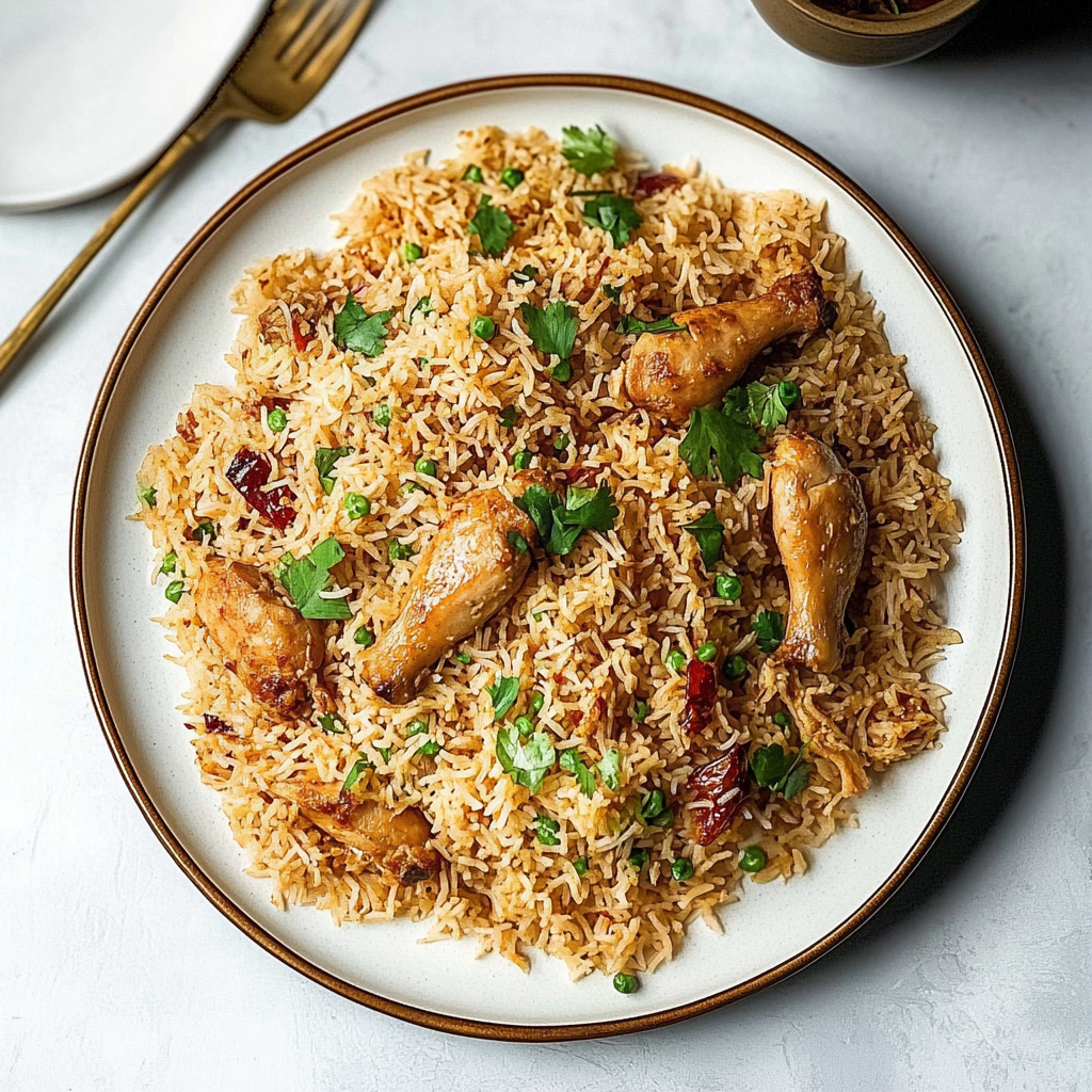 Recipe preparation for One Pot Chicken Yakhni Pulao
