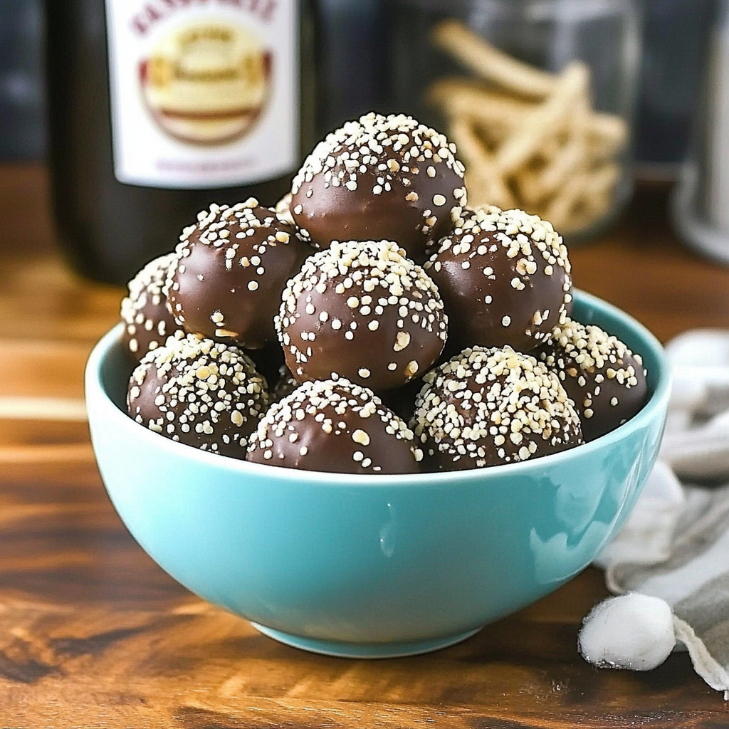Recipe preparation for Baileys Irish Cream Cookie Balls