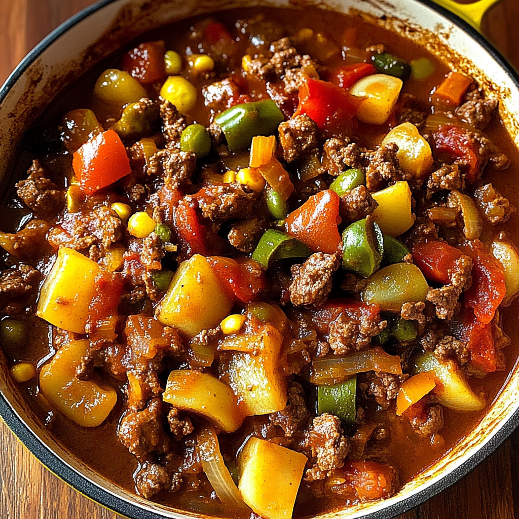 Recipe preparation for Beef Picadillo
