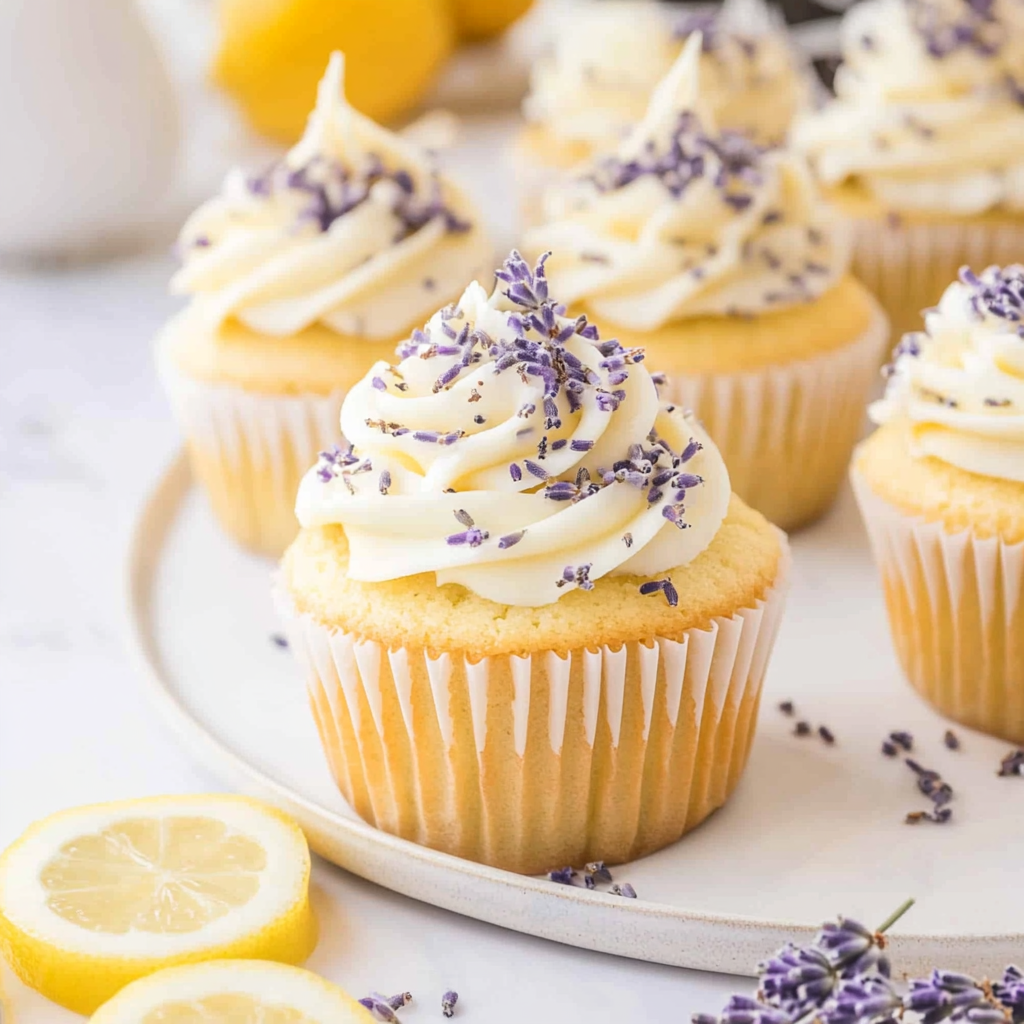 Recipe preparation for Lemon Lavender Cupcakes
