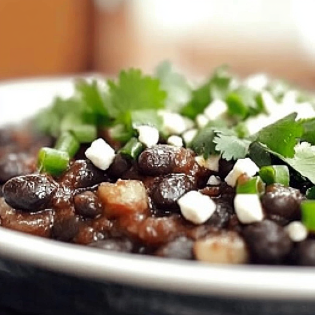 Recipe preparation for Smoky Adobo Black Bean Skillet