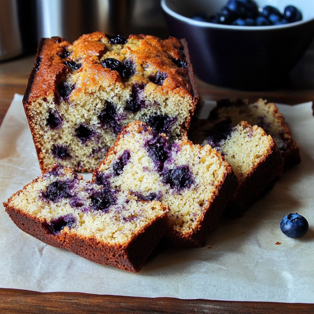 Recipe preparation for Blueberry Muffin Bread