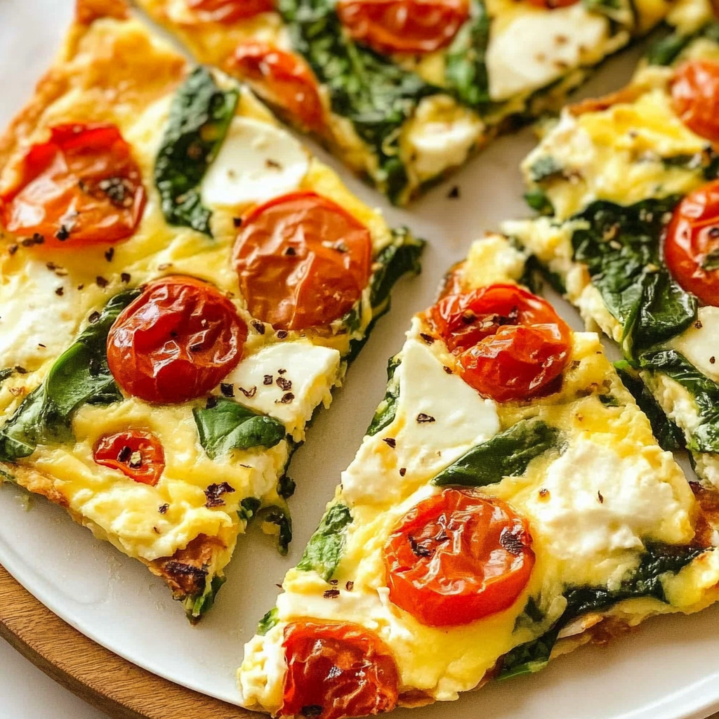 Recipe preparation for Sheet-Pan Pea, Spinach & Feta Egg Bake