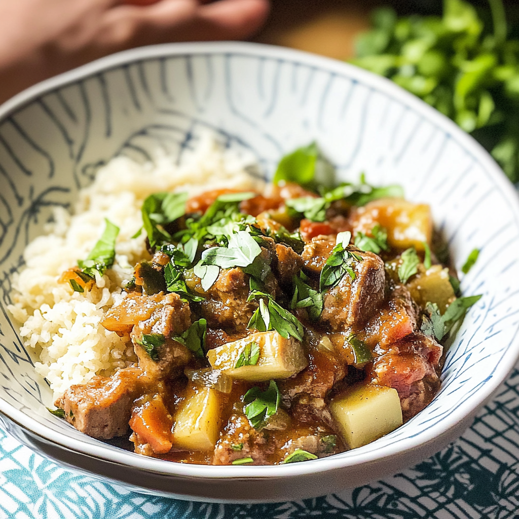 Recipe preparation for Greek Lamb Stew with Artichokes and Green Onions