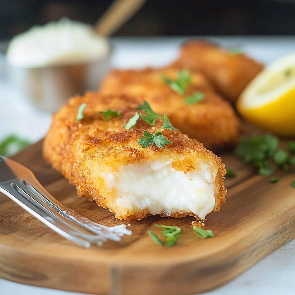 Recipe preparation for Crispy Panko-Crusted Cod with Lemon Aioli
