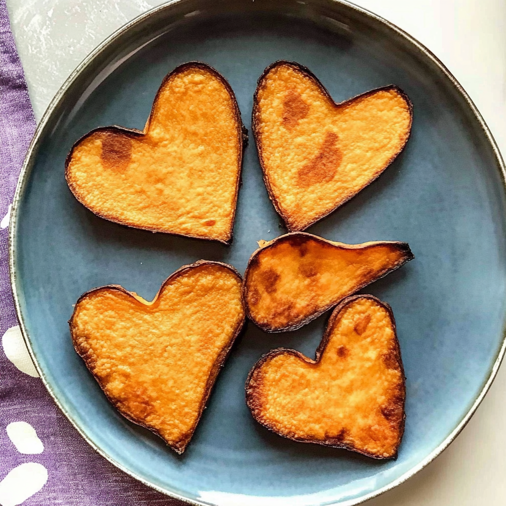 Recipe preparation for Sweet Potato Hearts