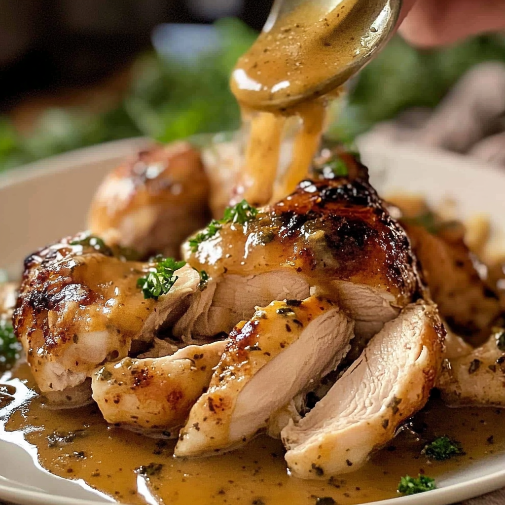 Recipe preparation for Classic Roast Chicken and Gravy