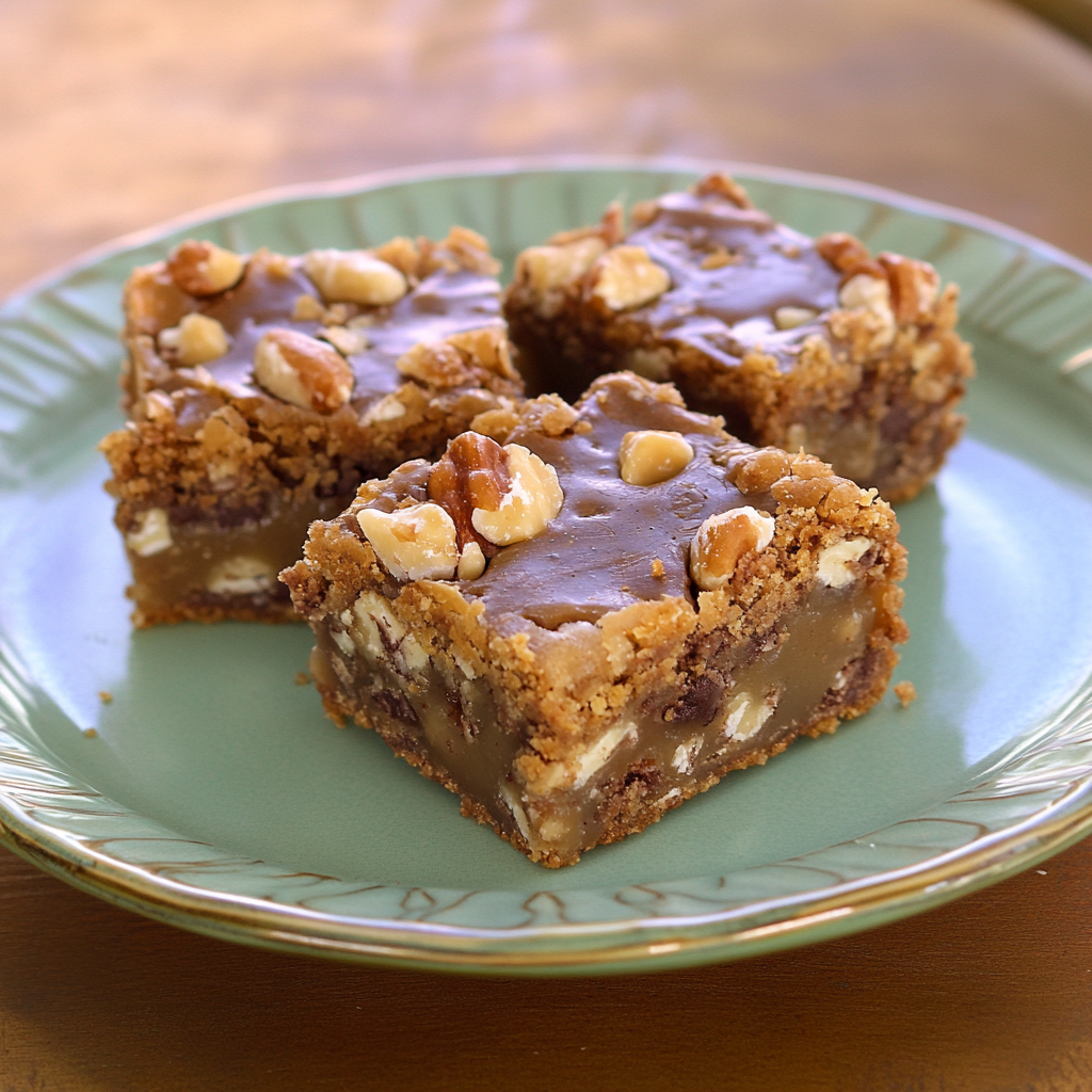 Recipe preparation for Butterfinger Cookie Bars