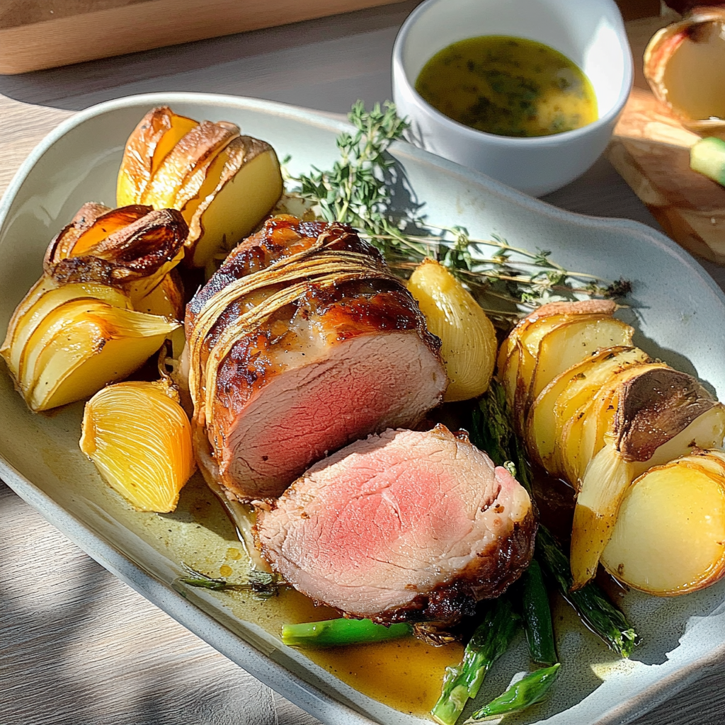Recipe preparation for Lamb Loin Roast