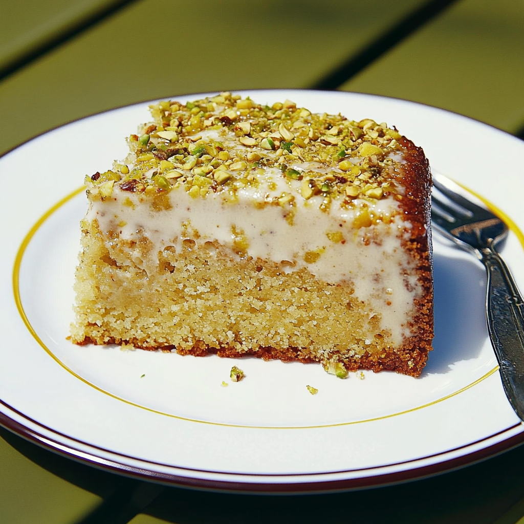 Recipe preparation for Glazed Lemon Loaf With Pistachios