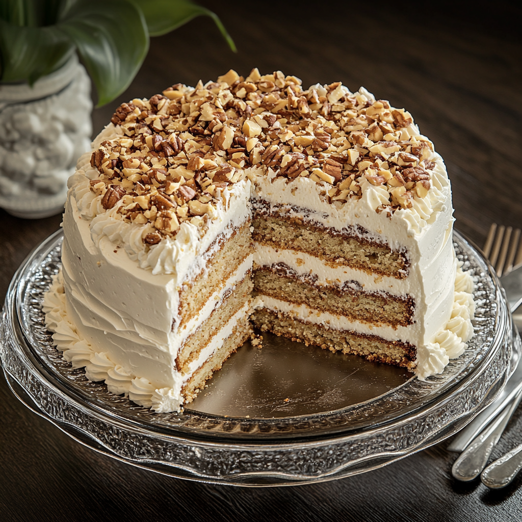 Recipe preparation for Walnut Cake