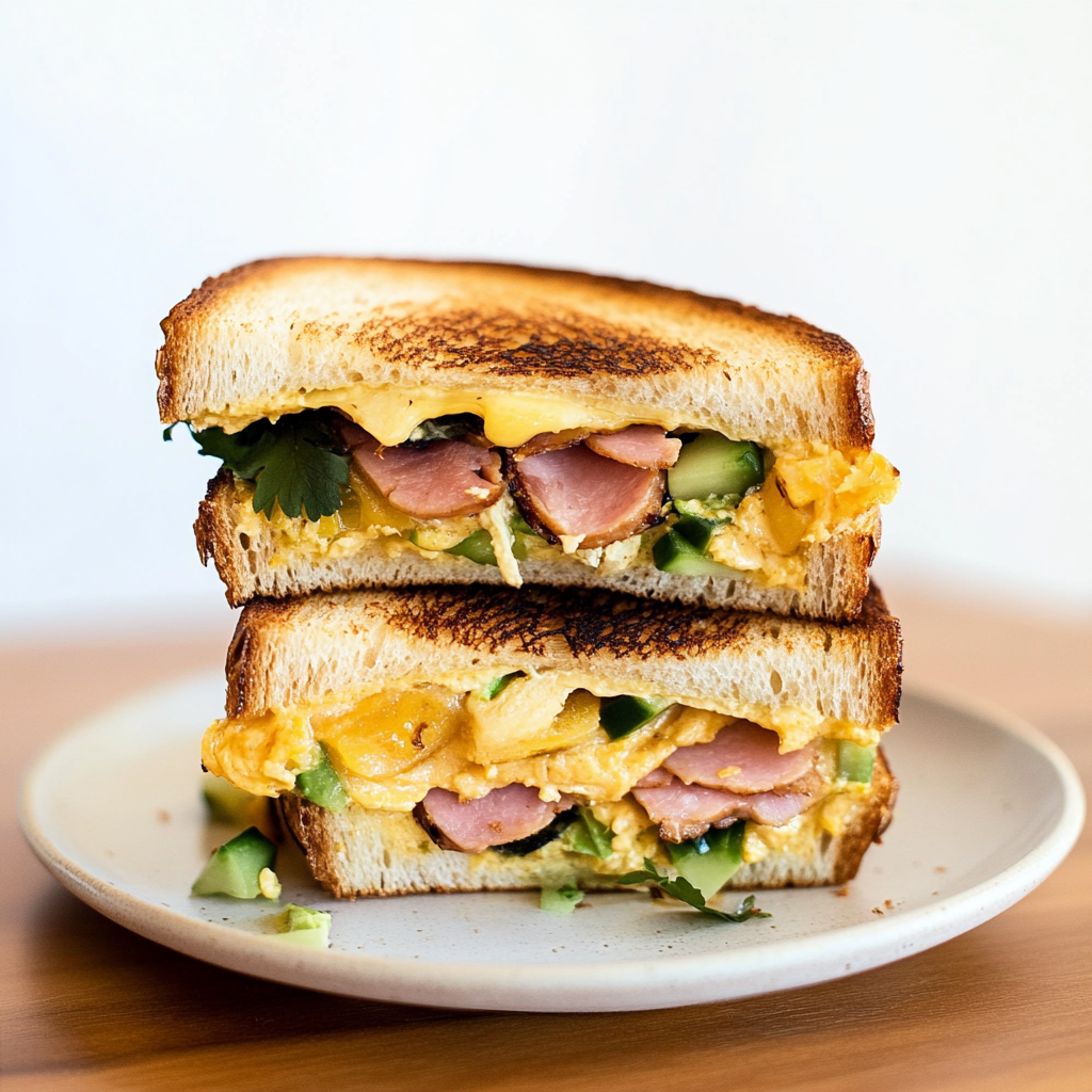 Recipe preparation for Classic Toasted Western Sandwich