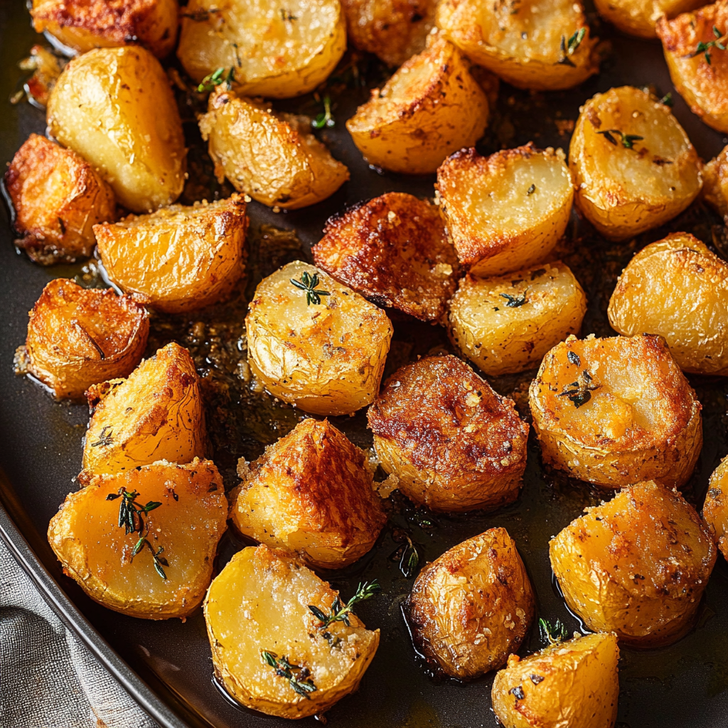 Recipe preparation for Crunchy Roast Potatoes
