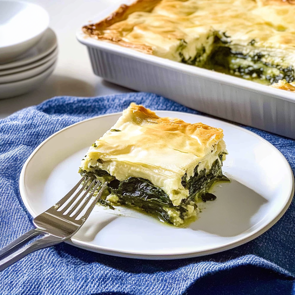 Recipe preparation for Greek Spinach Pie
